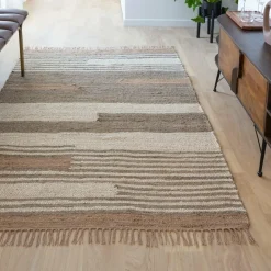 Décoration<Made in Meubles Tapis en jute et coton Robin