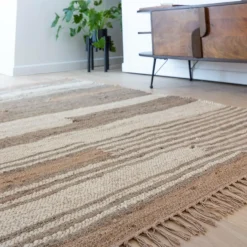 Décoration<Made in Meubles Tapis en jute et coton Robin