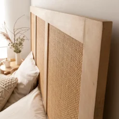 Tête De Lit<Made in Meubles Tête de lit en bois de manguier et cannage Noémia