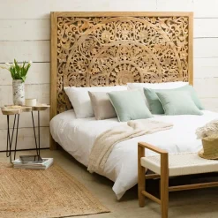 Tête De Lit<Made in Meubles Tête de lit en bois de manguier sculpté Vittoria