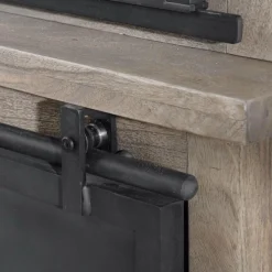 Vaisselier<Made in Meubles Vaisselier en bois de manguier brossé et métal gris Helsinki