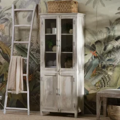 Vaisselier<Made in Meubles Vaisselier en bois de manguier blanchi Cuzco