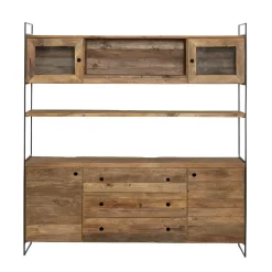 Vaisselier<Made in Meubles Vaisselier en bois recyclé 190cm Blaise