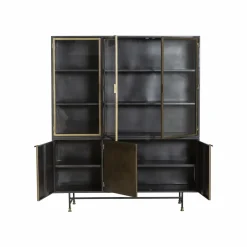 Vaisselier<Made in Meubles Vaisselier en laiton et métal Janelle