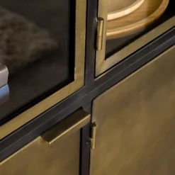 Vaisselier<Made in Meubles Vaisselier en laiton et métal Janelle