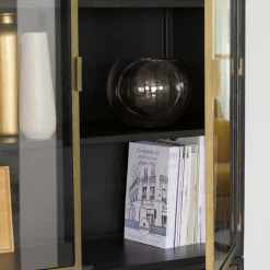 Vaisselier<Made in Meubles Vaisselier en laiton et métal Janelle