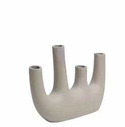 Décoration<Made in Meubles Vase beige 4 tiges en aluminium Dahlia