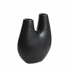 Décoration<Made in Meubles Vase noir 2 tiges en aluminium Tulipa