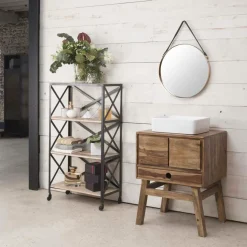 Vasque<Made in Meubles Vasque rectangulaire en porcelaine Perrine