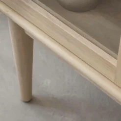 Vitrine<Made in Meubles Vitrine 2 portes en bois de manguier Lydia