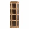 Vitrine<Made in Meubles Vitrine d'angle en bois d'acacia Esmée