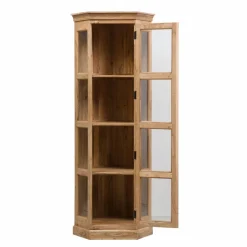 Vitrine<Made in Meubles Vitrine d'angle en bois d'acacia Esmée