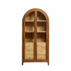 Vitrine<Made in Meubles Vitrine en bois d'acacia Néven