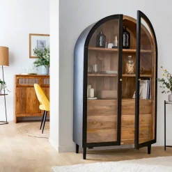 Vitrine<Made in Meubles Vitrine en bois de manguier Paulo