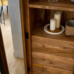 Vitrine<Made in Meubles Vitrine en bois de manguier Paulo