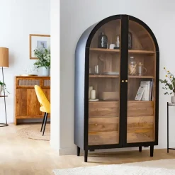 Vitrine<Made in Meubles Vitrine en bois de manguier Paulo