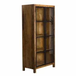 Vitrine<Made in Meubles Vitrine en bois de manguier et métal Ambroisa