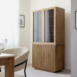 Vitrine<Made in Meubles Vitrine en bois de manguier Betty