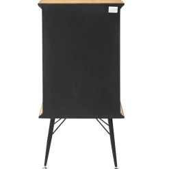 Vaisselier|Vitrine<Made in Meubles Vitrine en bois de sapin et verre strié 2 portes Nicole