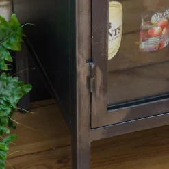 Vitrine<Made in Meubles Vitrine en métal 2 portes Gabin