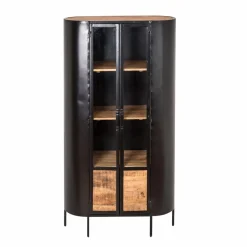 Bibliothèque|Vitrine<Made in Meubles Vitrine en métal et bois de manguier Achille