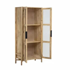 Vitrine<Made in Meubles Vitrine haute en bois de manguier Nova